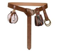EpicCos Medieval Renaissance Costume Belt,Retro Accessories with Leather Pouch Potion Bottle Skirt Clips for Ren Faire Cosplay