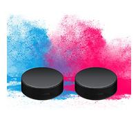 EpicGifts Hockey Puck Gender Reveal Party - Exploding Pink and Blue Ice Hockey Pucks Boy or Girl Gender Reveal Party Supplies (2 Pack)