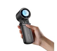 Epicka Portable Handheld Fan, Speed(1-100) Adjustable Turbo Mini Fan,6800mAh Battery Rechargeable Foldable Fan with Cooling Plate,Digital Display,Summer Outdoor Travel Essentials For Women Men - Black