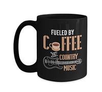 EpicMugs Fueled By Coffee And Country Music Coffee Mug Funny Coffee Lover Gift 11 or 15 oz cup