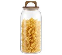 Epicover Glass Jar with Acacia Wood Lid, Large Glass Candy Jars 105 oz / 3100 ml Large Capacity Storage Container - Airtight Silicone Seal for Coffee, Flour, Sugar, Snacks & Dry Goods Organisation