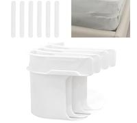 ePicsoa 4Pcs Bed Sheet Holder, 2025 New Bed Sheet Fixing Clips With 6 Lock Strips, Bed Sheet Fasteners, Heavy Duty Bedsheet Corner Tightener Clips, Beds Sheet Grippers Fixed For Any Fitted Sheet