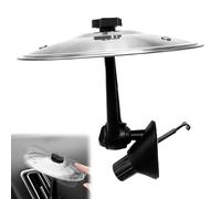 ePicsoa 5.4x5.4 Inch Car Crash Cymbal Air Vent, Mini Drum Cymbal for Car Vent Stainless Steel Funny Automotive Decoration for Vehicles, Compact Musical Instruments Vehicle Accessories, Sliver