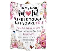 ePicsoa Best Mum Ever Blanket, Gifts for Mum, Mum Birthday Gifts, Soft Flannel Blanket Throw, Mum Blanket - Best Mum Gifts from Son/Daughter, Presents for Mum's Birthday, Mothers Day, Xmas