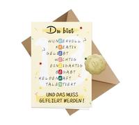 ePicsoa Birthday Card for 13 Years Girls Boys with Envelope & Love Stickers, Birthday Cards, Beautiful Card for 13th Birthday, Sweet 13 Greeting Cards for Friends, Children