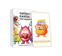 ePicsoa Emotion Cards for Children, 32 Emotion Monsters with Explanatory Texts, Feeling Monster Card Set - For Nursery & Primary School for Self-Regulation and for a Good Feeling