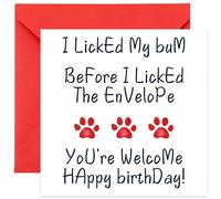 ePicsoa Funny Birthday Card From The Dog, Dog Dad Gifts, Dog Dad Birthday Card, Gifts for Dog Moms, Dog Dads, Wives, Husbands, Girlfriends, and Boyfriends