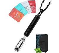 ePicsoa Smoking cessation aid chain + 12 nicotine-free filters (tasteless + mint + strawberry + orange), smoke cessation tube with adjustable breathing resistance, with real smoke feeling