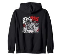 Epictetus Amor with Fati Stoic Philosophy Roman Statue Zip Hoodie
