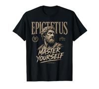 Epictetus Master Yourself Inspirational Stoic Quotes Value Graphic T-Shirt