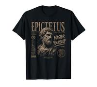 Epictetus Master Yourself Inspirational Stoic Quotes Value Graphic T-Shirt