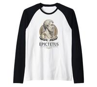 Epictetus Stoic Philosopher Ancient Greek Wisdom Portrait Raglan Baseball Tee