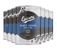 Epicure Black Beans in Salted Water, Plant-Based Protein and Fibre, Versatile Staple Ingredient, 400 g (Pack of 12)