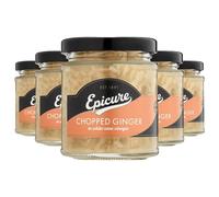 Epicure Chopped Ginger in White Wine Vinegar, 180 g (Pack of 6)