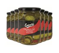 Epicure Crinkle Cut Pickles, Chilli Great Taste Award Winner 2022, 530 g (Pack of 6)