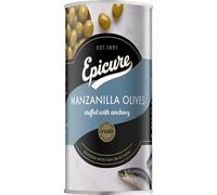 Epicure Manzanilla Olives Stuffed with Anchovy, 350 g