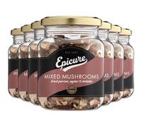 Epicure Mixed Mushrooms, Dried Porcini, Oyster & Shiitake, 25 g (Pack of 6)