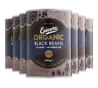 Epicure Organic Black Beans in Water, No Added Salt, 400 g (Pack of 6)