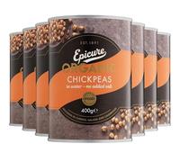 Epicure Organic Chickpeas in Water, No Added Salt 400 g (6-Pack)