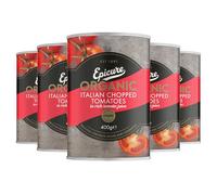 Epicure Organic Chopped Italian Tomatoes, 400 g (Pack of 12)