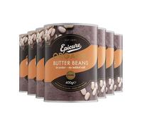 Epicure Organic Tinned Butter Beans in Water, No Added Salt 400 g (6-Pack)