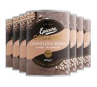 Epicure Organic Tinned Cannellini Beans in Water No Added Salt, 400 g (Pack of 6)