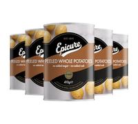 Epicure Peeled Whole Potatoes, Tinned Vegetables in Water, Easy Cooking 400 g (Pack of 12)