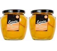 Epicure Premium Mediterranean Apricots in Fruit Juice, Naturally Delicious with No Added Sugar, 540 g Jar (Pack of 2)