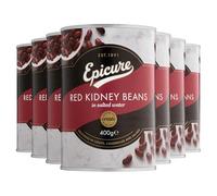Epicure Red Kidney Beans in Salted Water, 400 g (Pack of 12) - Perfect for Chillis & Soups, Protein Rich & Preserved for Flavourful Home Cooking