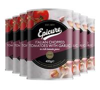 Epicure Tinned Italian Chopped Tomatoes with Garlic, 400 g (12-Pack)