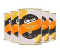 Epicure Tinned White Grapefruit Segments, Delicious Breakfast Dessert, 410 g (Pack of 12)