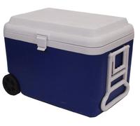 Epicurean 61 x 40 x 45 cm 50 Litre Polypropylene Cool Box on Wheels, Blue/White