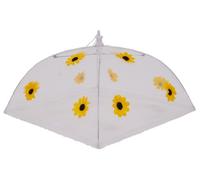 Epicurean Europe 30 x 30 cm Polyester with Zinc Plated Steel Frame Food Cover Umbrella with Yellow and Black Sunflower Design