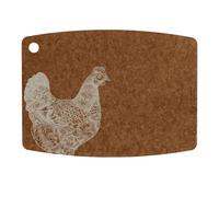 EPICUREAN Gourmet Series Nutmeg Chopping Board - Hen Etching