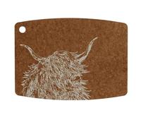 EPICUREAN Gourmet Series Nutmeg Chopping Board- Highland Cow Etching