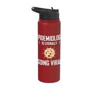 Epidemiology is Literally Going Viral Epidemiologist Apparel Stainless Steel Insulated Water Bottle