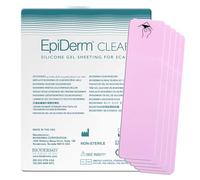 Epiderm Silicone Gel Scar Strips - Premium-Grade Silicone Scar Tape for Optimal Scar Care - Versatile, Flexible & Reusable - for C-Section, Tummy Tuck & Cardiac Surgery Scars - 1.4"x6",5-Pack, Clear