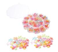 EPIGEIST 1 Box Acrylic Flower Shaped Beads Large Hole Glitter Sparkle Sea Star Beads for DIY Jewelry Making Bracelets Necklaces Earrings Crafting Accessories