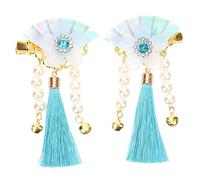 EPIGEIST 1 Pair Japanese Hairpin Shaped Kimono Hair Accessories for Fancy Styling Vintage Wow Women Tassel Decorative Small Floral Girl Hair Accessories Flower Hair Clip Sky-blue Acrylic
