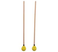 EPIGEIST 1 Pair Soft Yarn Wrapped Marimba Mallets with Maple Wood Handle for Xylophone and Percussion - Yellow Yarn Head Mallets for Classroom Ensemble and Practice