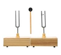 EPIGEIST 1 Set Metal Tuning Fork with Hammer Wood Base for Physics Experiments Teaching Acoustic Tool Pitch Resonant Tuning Fork for Educational Use