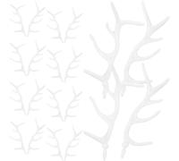 EPIGEIST 10 Pairs Plastic Branch Antlers for DIY Snowman Hands, 9cm White Decorative Tree Branches Craft Accessories for Christmas Decoration
