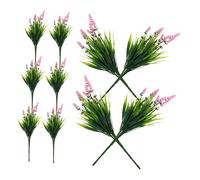 EPIGEIST 10 Pcs Artificial Lavender Flowers Bouquet UV Resistant Faux Plants for Outdoor and Indoor Decor Maintenance Pink Faux Flower Arrangement for Wedding Garden Table Centerpieces Home