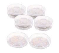 EPIGEIST 10 Pcs Eyelash Case Round Plastic Lash Holder Organizer Acrylic False Lash Storage Containers Compact Travel-Friendly Cosmetic Holder and Display