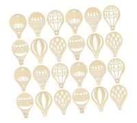 EPIGEIST 10 Set Hot Air Balloon Wooden Slices Unfinished Wood Cutouts for DIY Crafts Natural Wood Material Paintable Decorations for Home and Party