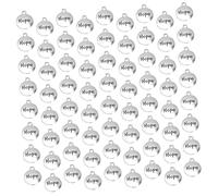 EPIGEIST 100pcs DIY Alloy Pendant Charms Set Round Shape Double-sided Letter Design Jewelry Making Accessories for Bracelets Earrings Silver Hope Pattern