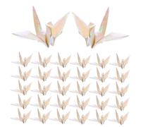 EPIGEIST 100PCS Handmade Origami Paper Cranes Pearl White Folding Cranes for Wedding Party Shower Background Decor Traditional Craftsmanship for Easy Setup and Stunning Photo Backdrops