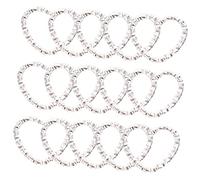 EPIGEIST 100pcs Heart Shaped Link Key Rings Diy Key Chain Rings Open for Crafts Jewelry Making