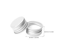 EPIGEIST 100Pcs Leakproof Mini Aluminum Screw Top Lids 20Mm Threaded Replacement Caps for Glass Jars Bottles Travel Lotion Containers