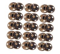 EPIGEIST 100pcs Metal Snap Buttons for Sewing Invisible Hand-Sewn Press Studs Fasteners Round Flat Design for Clothing Repair Pants Replacement High-end Garments Light Brown